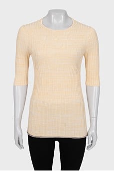 Ribbed long sleeve 3/4 sleeve