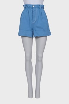 Blue fitted shorts