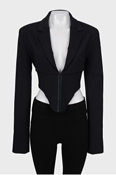 Jacket with ties on the back