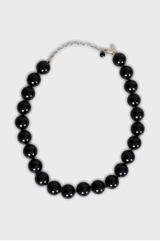 Black bead necklace