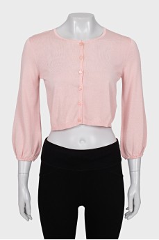 Cropped Pink Cardigan