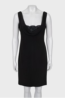 Black dress with lace sleeves