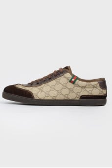 Men's sneakers with suede inserts