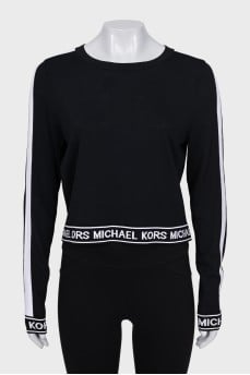 Black jumper with signature print