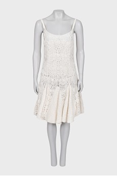 Fitted dress with straps