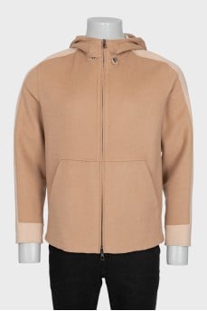 Men's reversible jacket made from baby cashmere