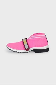 Pink Velcro Sneakers