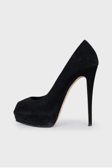 Suede stiletto heels
