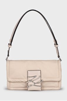 Textile bag with a silver logo