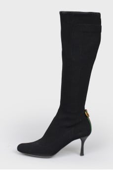 Textile boots with semicircular toe