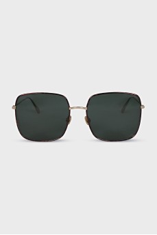 Green square frame sunglasses