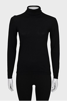 Black tapered turtleneck