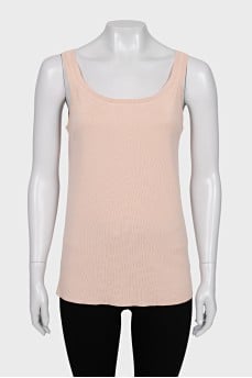 Pink straight-cut T-shirt