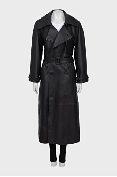 Black leather cloak