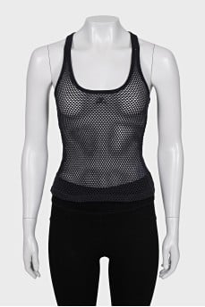 Perforated T-shirt with tag