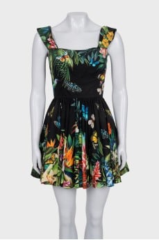 Mini dress in a bright print