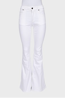 Mid-rise flared jeans