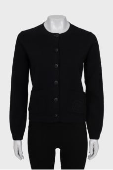 Black button-down cardigan