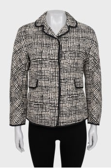 Straight-cut jacket with buttons