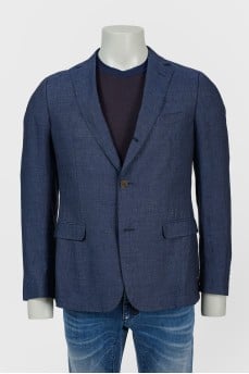 Jacket with two buttons metal effect