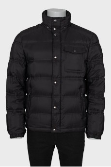 Men's black jacket with patch pocket