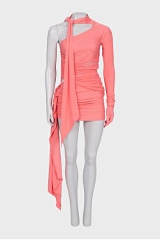 One-sleeve bodycon dress