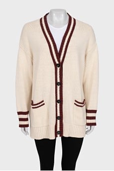 Straight cardigan with buttons