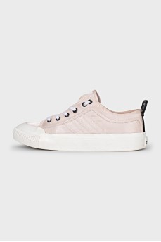 Pink textile sneakers