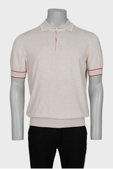 Men's beige polo shirt