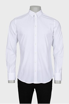 Men's white long sleeve shirt