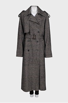 Maxi coat with belt
