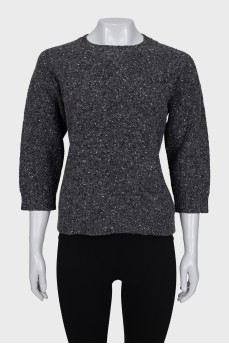 Straight jumper with 3/4 sleeves