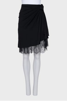 Asymmetrical high-waist skirt