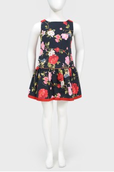 Floral print sleeveless dress