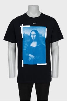 Men's T-shirt with Mona Lisa print
