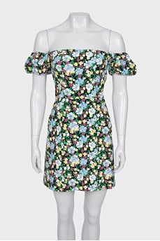 Floral print open top dress