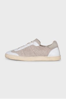 Men's sneakers with leather inserts