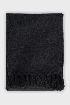 Cashmere scarf with fringe