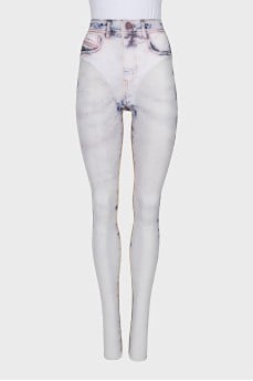 Printed tights with tag