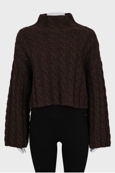 Knitted brown sweater