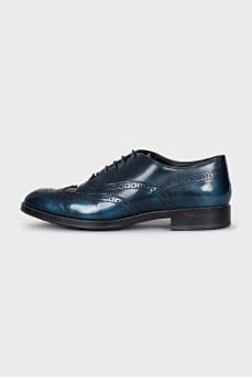 Dark blue perforated shoes