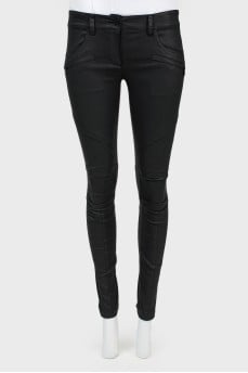 Narrow trousers with lightning
