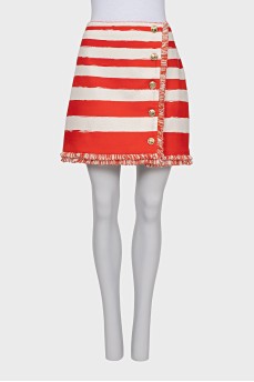 Striped skirt with tag