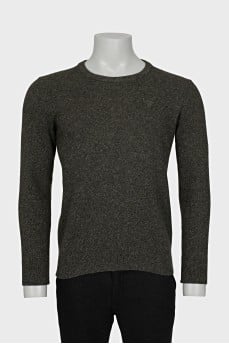Men's straight jumper in green