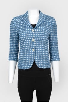 Checked tweed jacket