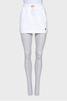 Mini skirt with gold logo
