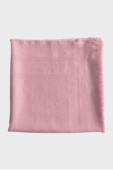Pink scarf made of wool, silk and cashmere