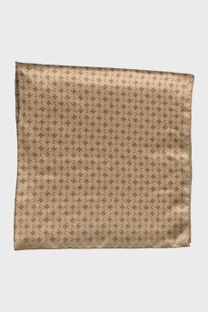 Silk scarf with a signature monogram
