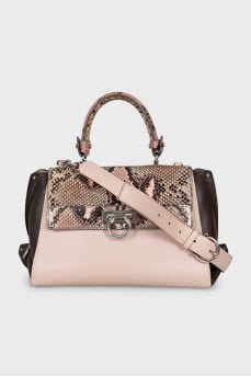 Sofia Satchel with anlimalist print