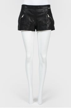 Шорти міні зі шкіри
